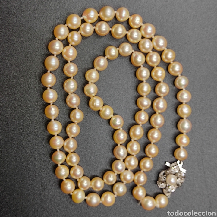 Joyeria: COLLAR PERLAS AUTENTICAS Y BROCHE DE PLATA - Foto 3