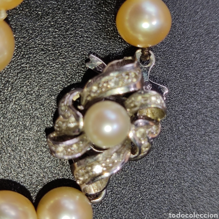Joyeria: COLLAR PERLAS AUTENTICAS Y BROCHE DE PLATA - Foto 4