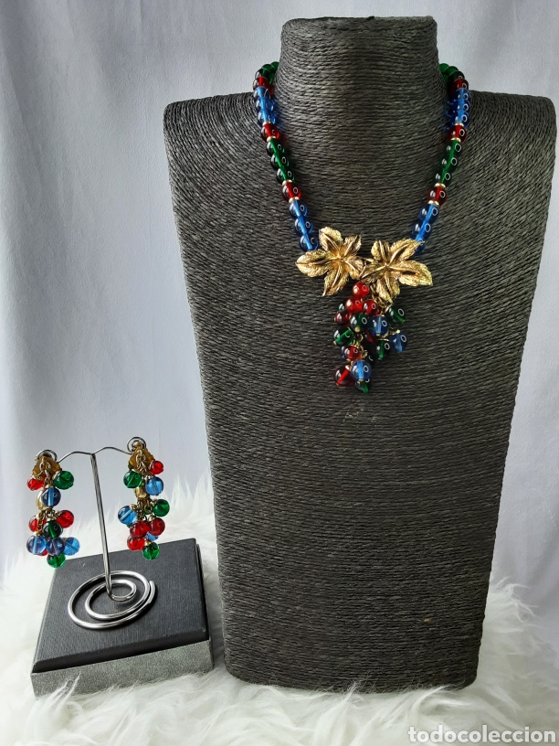 Joyeria: Collar y pendientes de cristal de murano Marie Storms - Foto 1