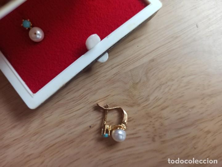 Joyeria: Pendientes ni&ntilde;a perla y turquesa - Foto 8