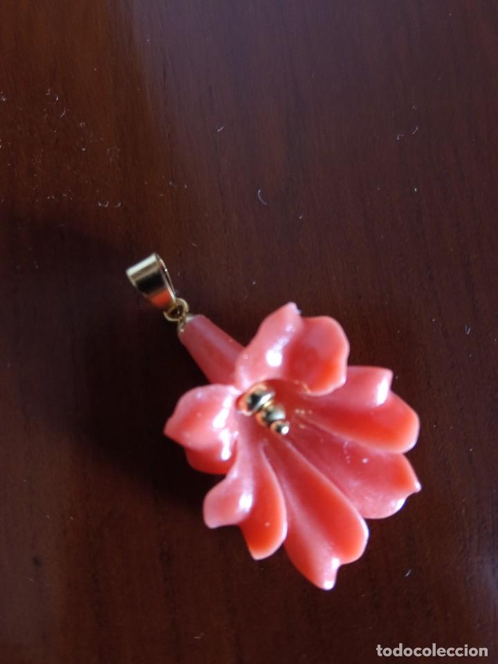 Joyeria: Colgante de coral t oro gold-filled 14 Kls
