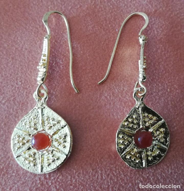 Joyeria: PENDIENTES RAYOS DE SOL ESTILO ROMANO CON BA&Ntilde;O DE ORO - Art. A - Foto 2