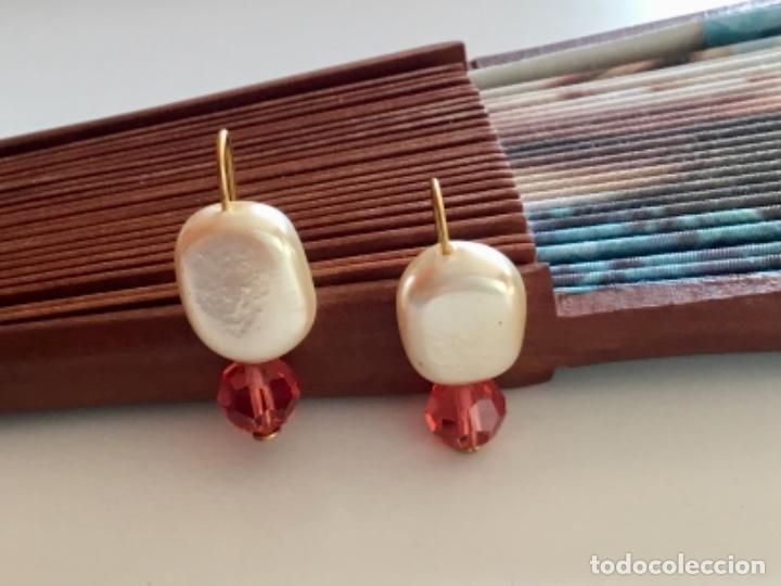 Joyeria: PENDIENTES CON PERLA DE CRISTAL Y SWAROVSKI. - Foto 2