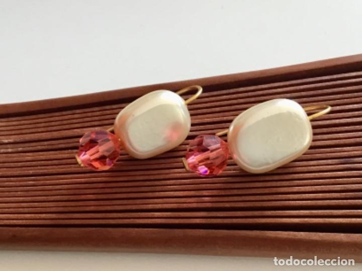 Joyeria: PENDIENTES CON PERLA DE CRISTAL Y SWAROVSKI. - Foto 3