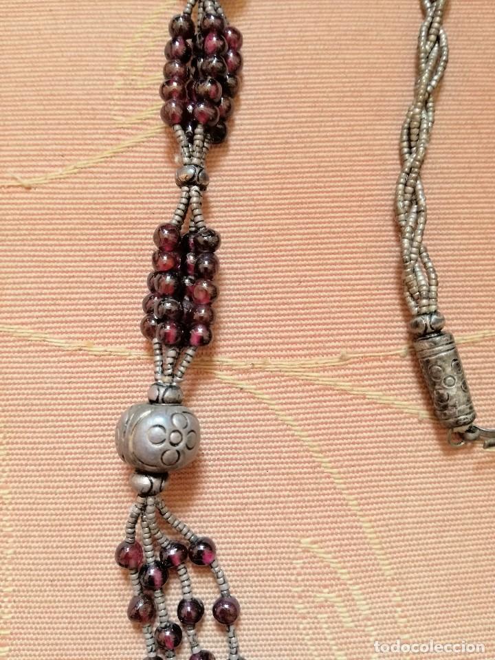 Joyeria: ANTIGUO COLLAR de PLATA ORIENTAL con GRANATES - Foto 3