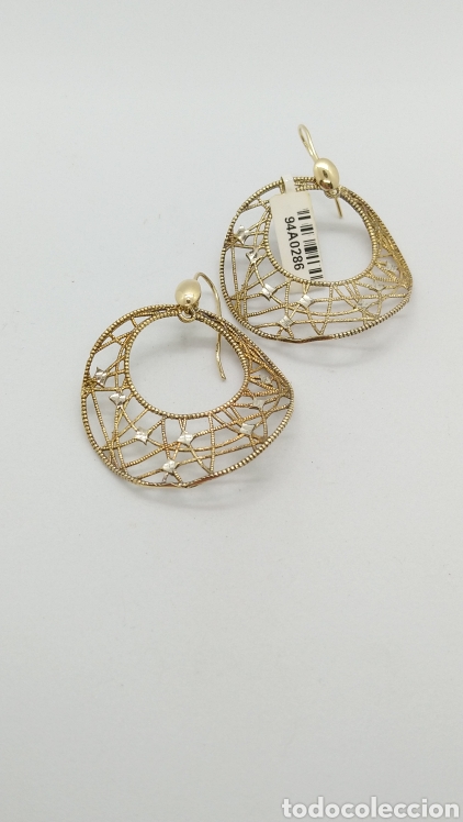 Joyeria: Pendientes en plata 925mm.ba&ntilde;o de oro. - Foto 1