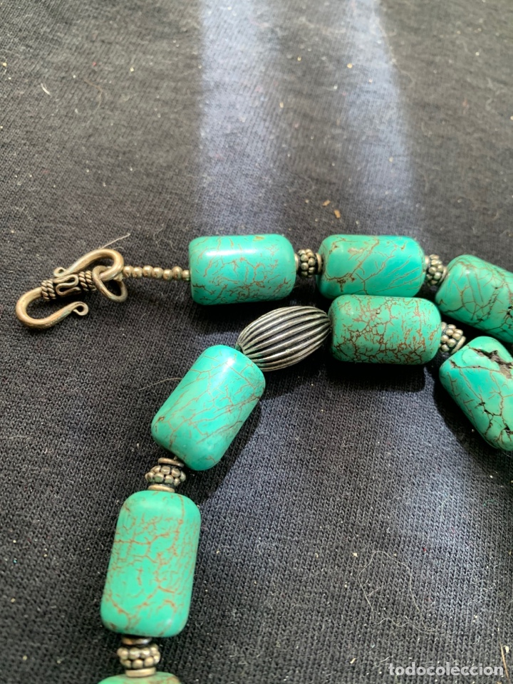 Joyeria: Gargantilla de plata y turquesas - Foto 3