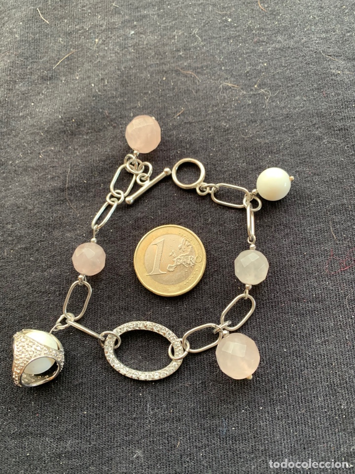 Joyeria: Pulsera plateada y rosa - Foto 1