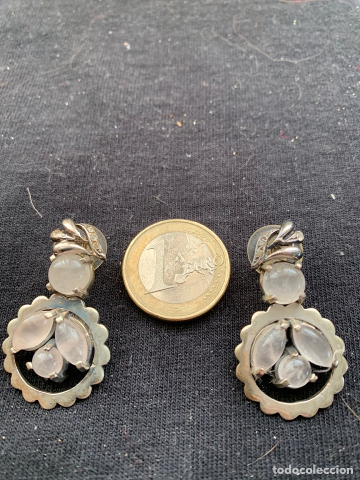Joyeria: Pendientes de plata y cuarzo rosa - Foto 1