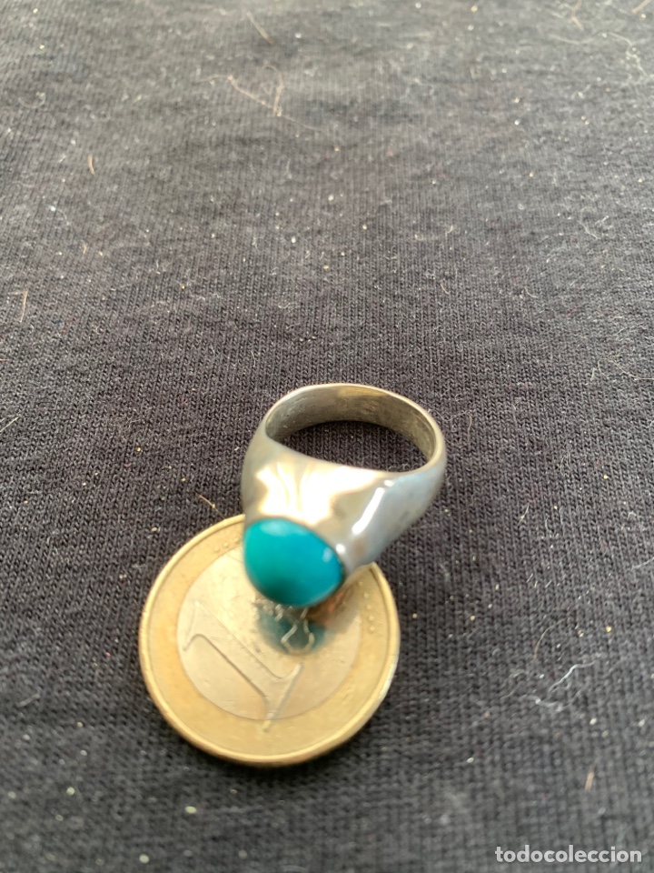 Joyeria: Anillo de plata con turquesa t 11 - Foto 2