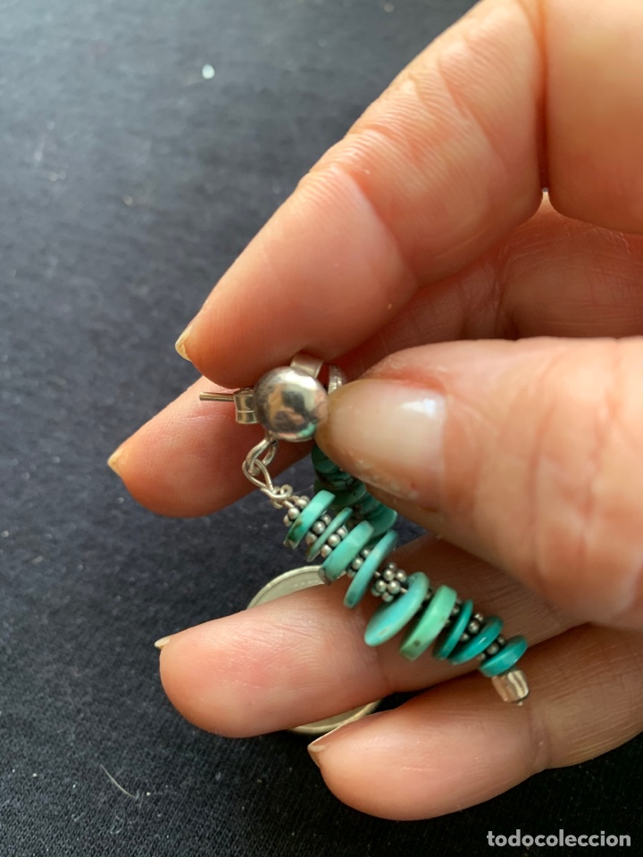 Joyeria: Pendientes de plata y turquesas - Foto 2