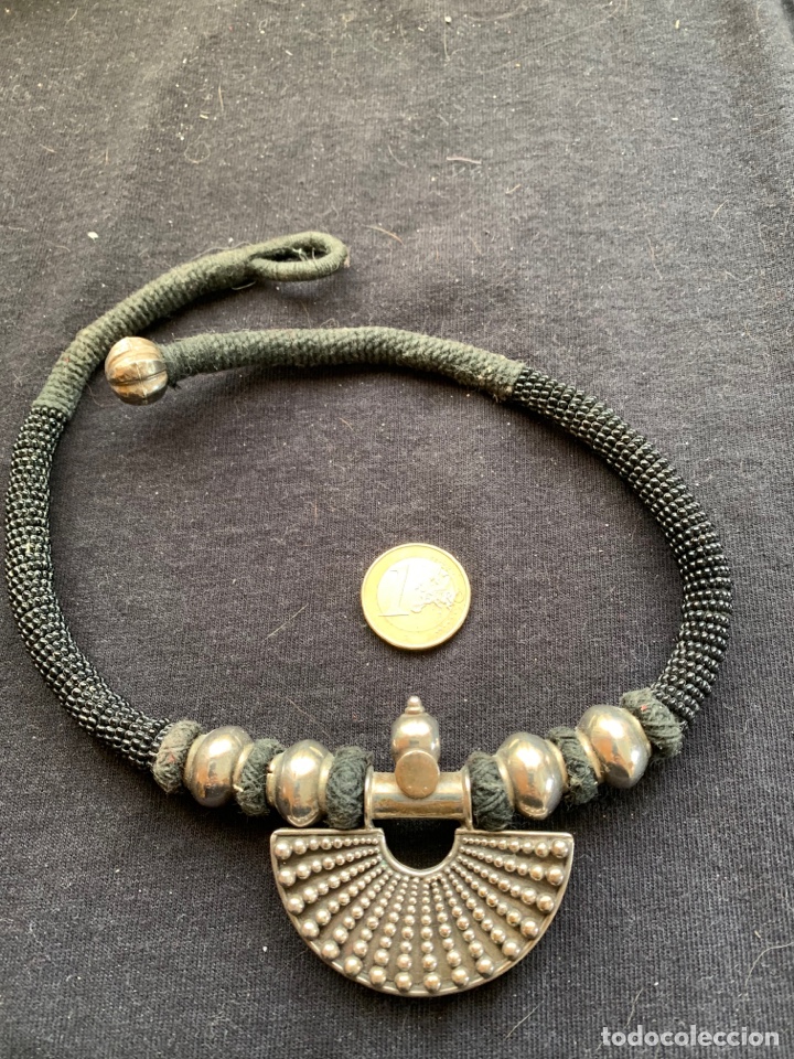 Joyeria: Gargantilla de plata labrada con negro - Foto 1