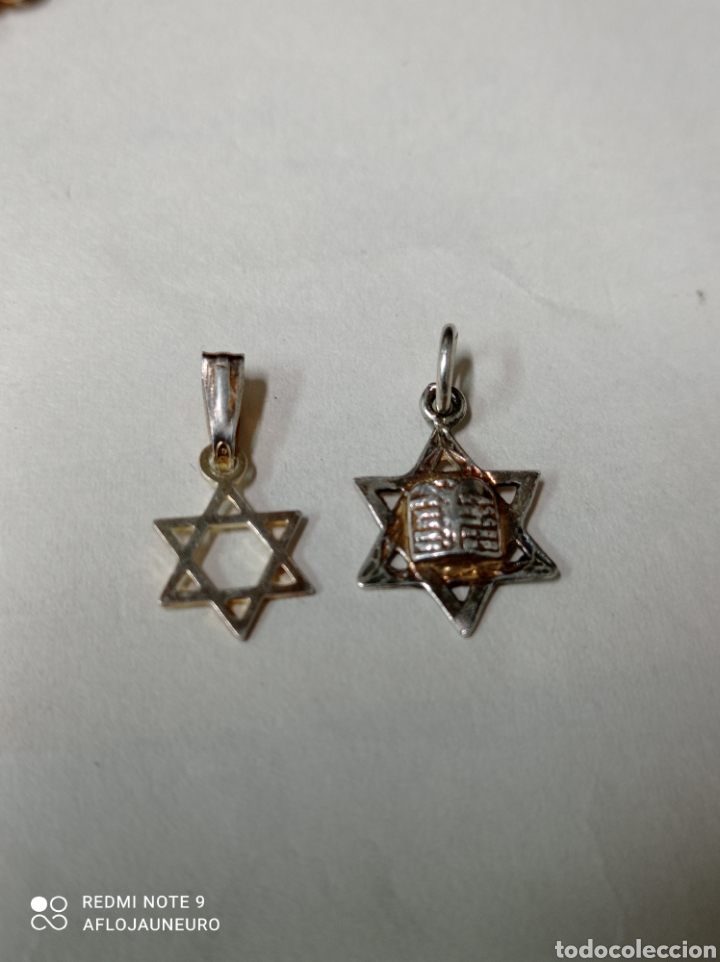 Joyeria: Pareja de colgantes de plata - estrella de David - Foto 1
