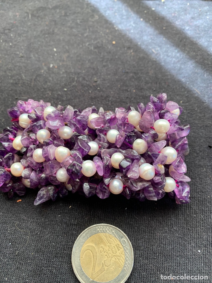 Joyeria: Pulsera de amatistas y perlas - Foto 2