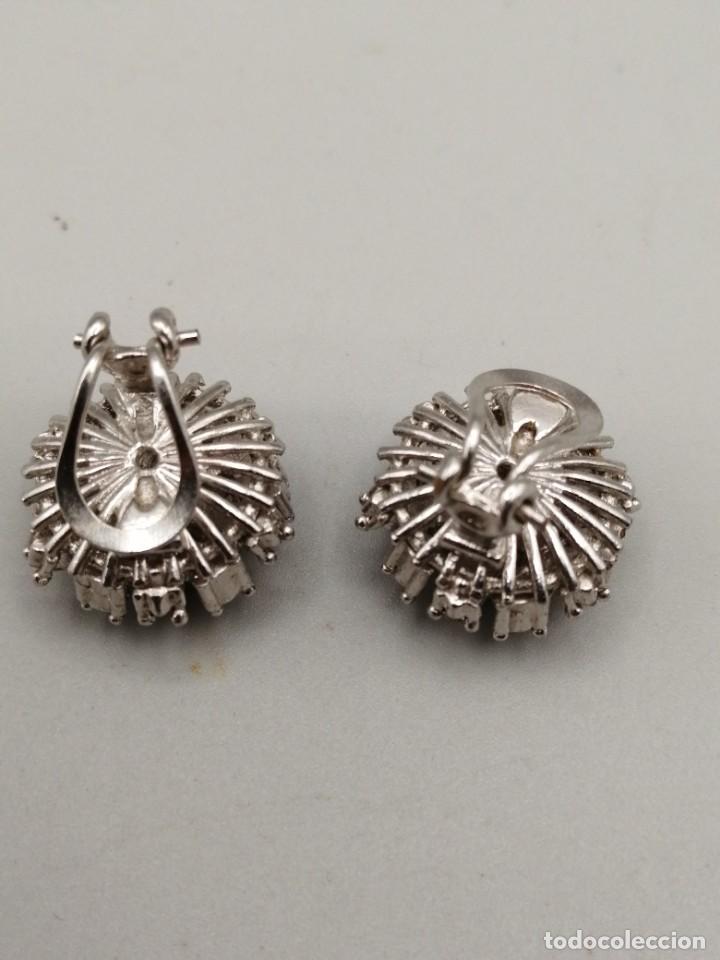 Joyeria: Pendientes metal plateado y pedrer&iacute;a - Foto 3