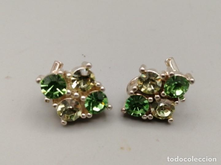 Joyeria: Pendientes metal plateado y pedrer&iacute;a - Foto 1
