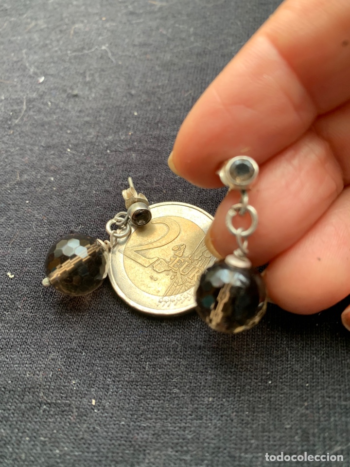 Joyeria: Pendientes de plata y cuarzo ahumado - Foto 1