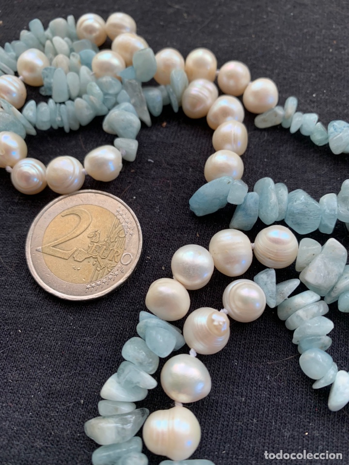 Joyeria: Collar de perlas y hemimorfita - Foto 2