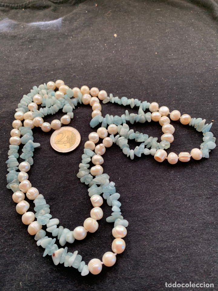 Joyeria: Collar de perlas y hemimorfita - Foto 1