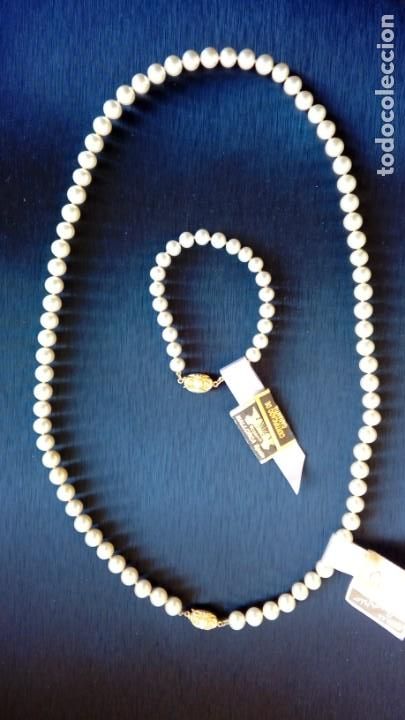Joyeria: JUEGO DE COLLAR Y PULSERA DE PERLAS NATURALES - Foto 1