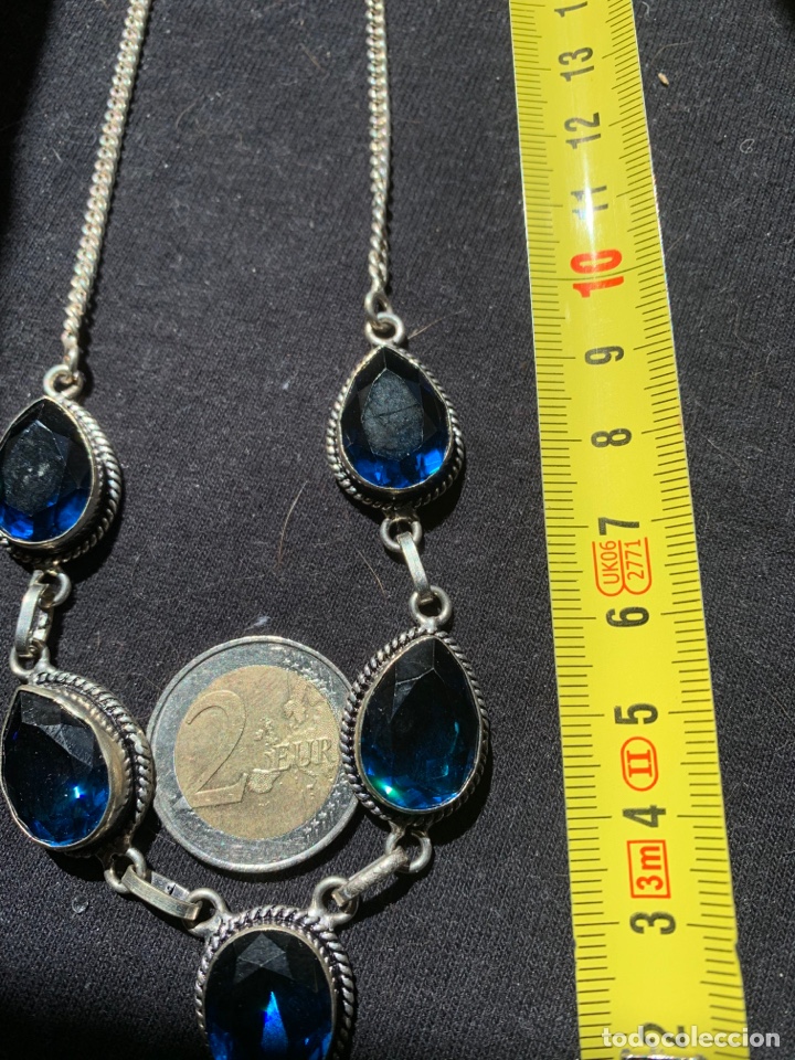 Joyeria: Collar de plata con espinelas azules - Foto 2