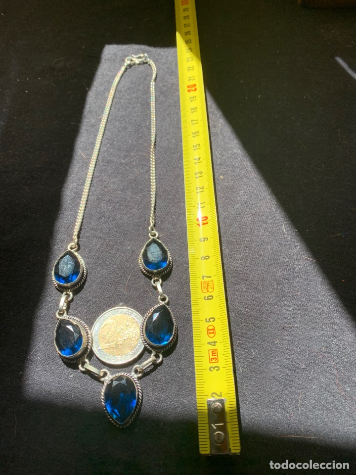 Joyeria: Collar de plata con espinelas azules - Foto 1