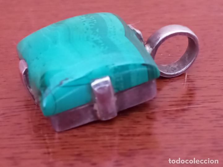 Joyeria: Colgante de malaquita y plata - Foto 4