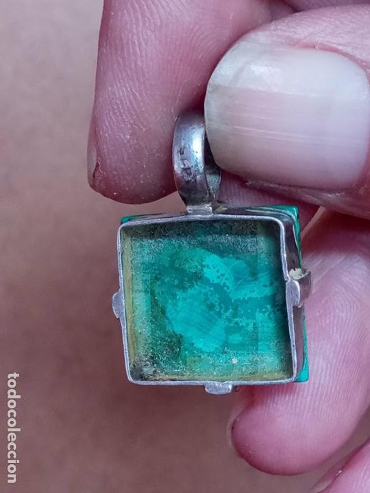 Joyeria: Colgante de malaquita y plata - Foto 6