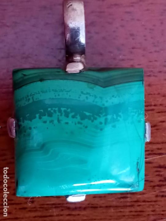 Joyeria: Colgante de malaquita y plata - Foto 1