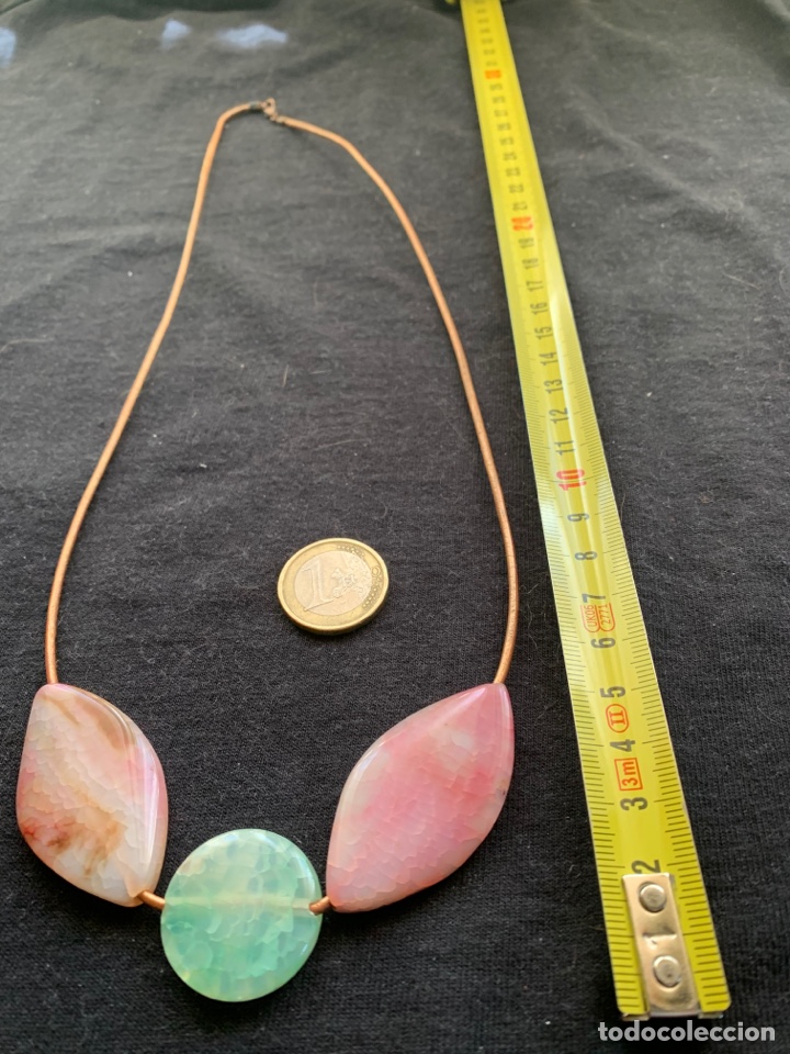 Joyeria: Collar con piedras naturales rosa y verde - Foto 1