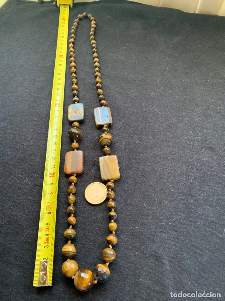 Joyeria: Collar largo de ojo de tigre marr&oacute;n - Foto 1