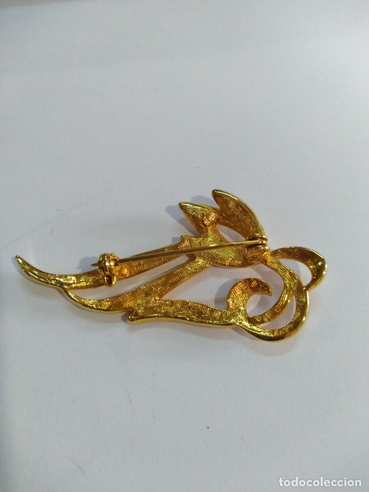 Joyeria: Broche vintage dorado de calidad. REF-0454 - Foto 2