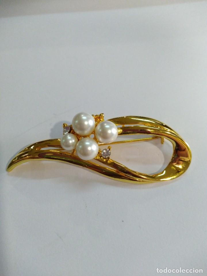 Joyeria: Broche vintage dorado de calidad. REF-0580 - Foto 1