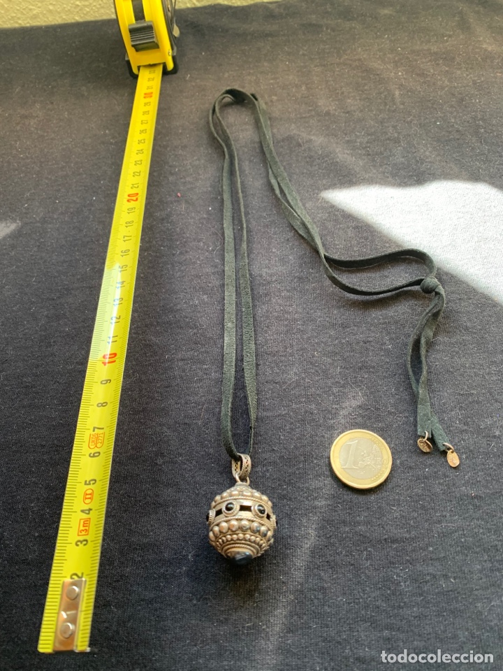 Joyeria: Colgante en plata con &oacute;nix en cord&oacute;n negro largo - Foto 1