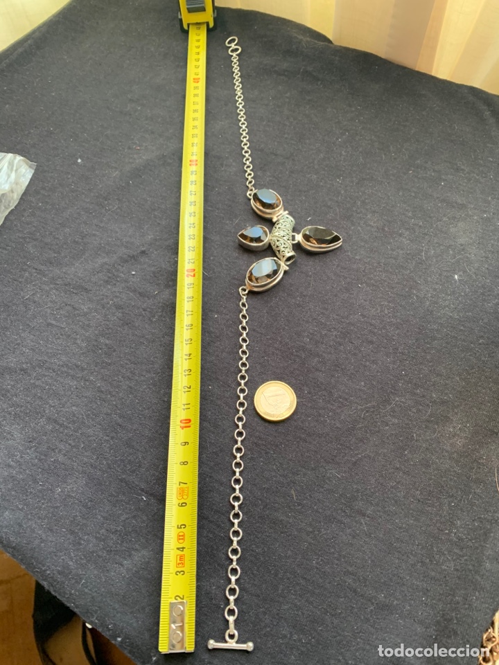 Joyeria: Collar de plata y cuarzo ahumado - Foto 3