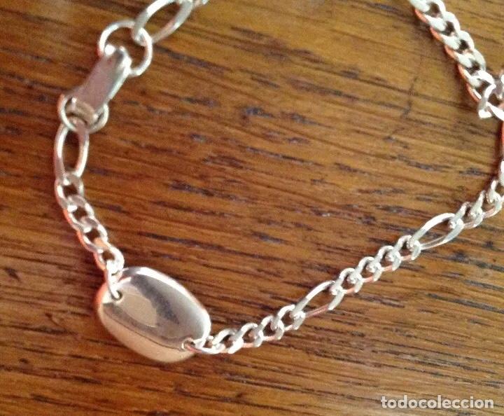 Joyeria: PULSERA DE PLATA DE LEY. VINTAGE. PLACA GRABABLE - Foto 2