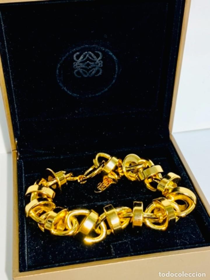 Joyeria: Pulsera Loewe, placa sellada, estuche. Impecable. - Foto 3