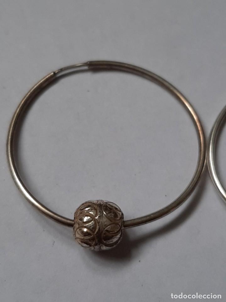 Schmuck: Pendientes aros de plata