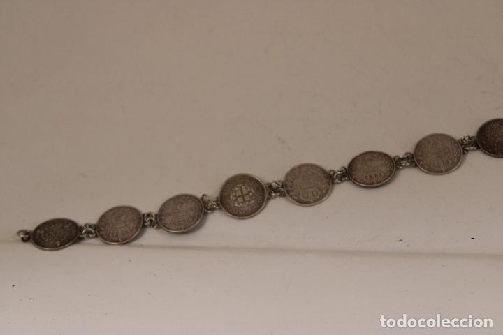 Joyeria: PULSERA MONEDAS PLATA STERLING DE GEORGE V. 1920. - Foto 4