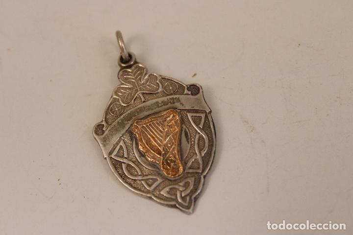 Joyeria: colgante medalla plata arpa de oro - Foto 1