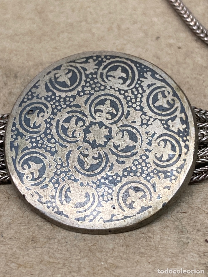 Joyeria: Collar de plata con 8 medallas con incrustaciones - Foto 4