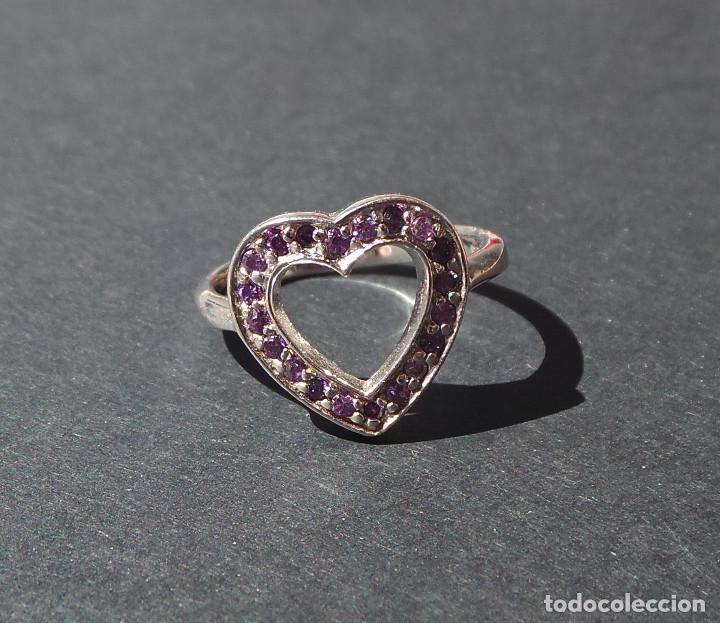 Joyeria: ANILLO DE PLATA, CON FORMA DE CORAZ&Oacute;N.- 1,9 CM DI&Aacute;METRO INTERIOR. - Foto 5