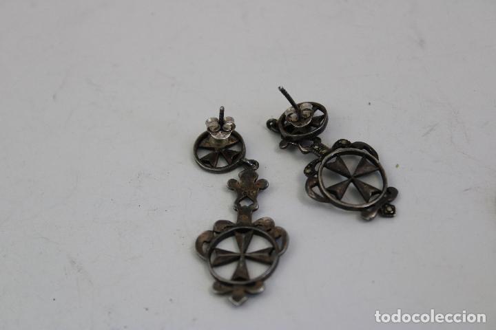 Joyeria: pendientes antiguos de plata - Foto 2