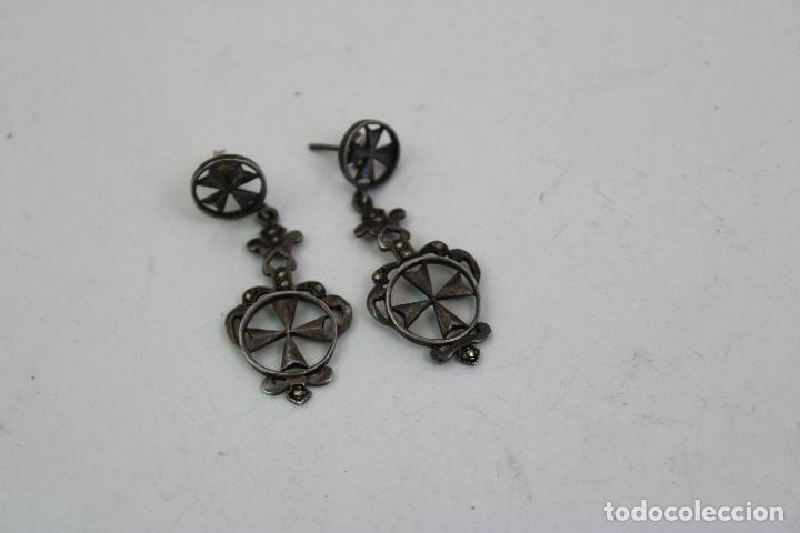 Joyeria: pendientes antiguos de plata - Foto 1