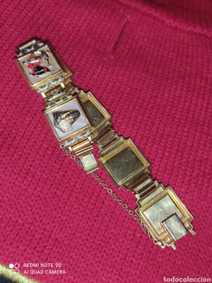 Joyeria: Pulsera damasquinada,Toledo,Vintage - Foto 4