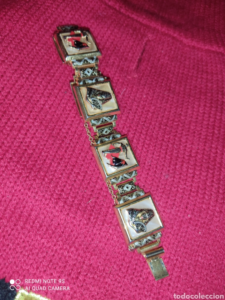 Joyeria: Pulsera damasquinada,Toledo,Vintage - Foto 5