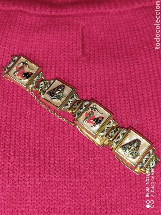 Joyeria: Pulsera damasquinada,Toledo,Vintage - Foto 1