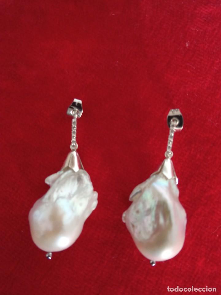 Joyeria: Pendientes de perlas Keshi y plata de ley 925 - Foto 1