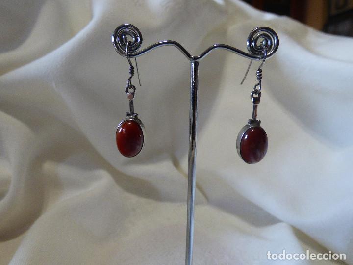 Joyeria: Pendientes,Mexico.Plata y Cornalinas. - Foto 1