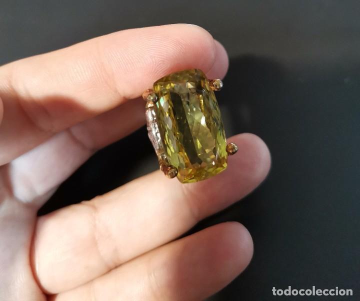 Joyeria: Anillo de plata y oro con gran Cuarzo Lim&oacute;n - Foto 5
